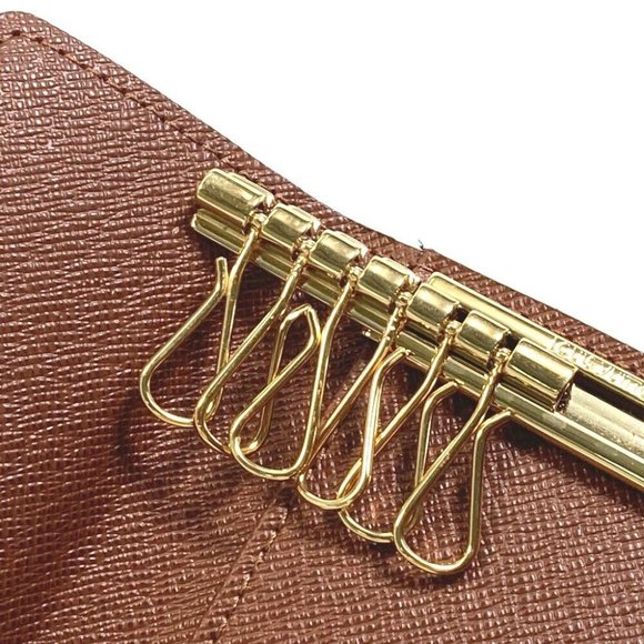 AUTH LOUIS VUITTON Multicles6 6-Ring Key Case Monogram Canvas Brown - Picture 10 of 12